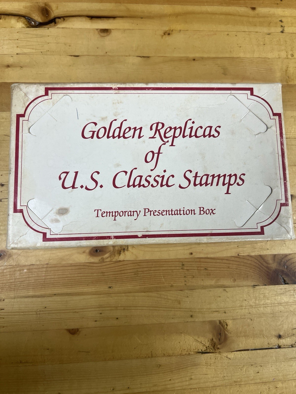 1869 22 Karat Gold Stamp Set Of 6 With Box & Papers