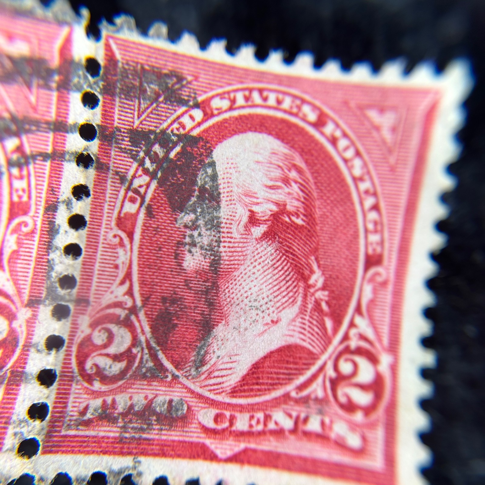 Rare George Washington 2 Cent Red US Postage Stamp Collectible