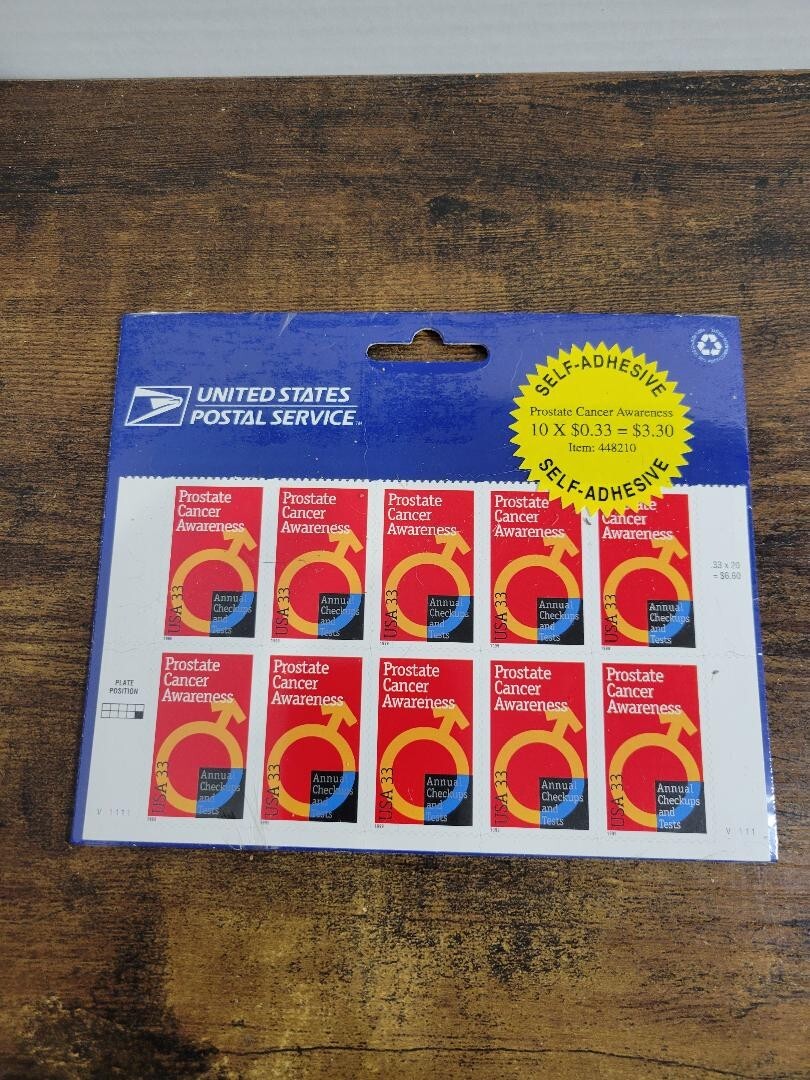 USPS Prostate Awareness 33 Cent Factory Sealed