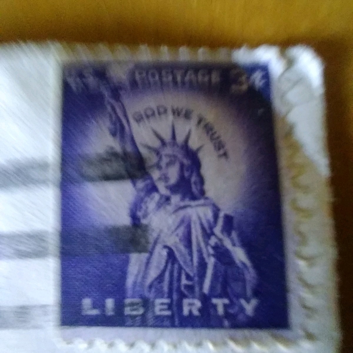 Rare Statue Of Liberty Purple Stamp