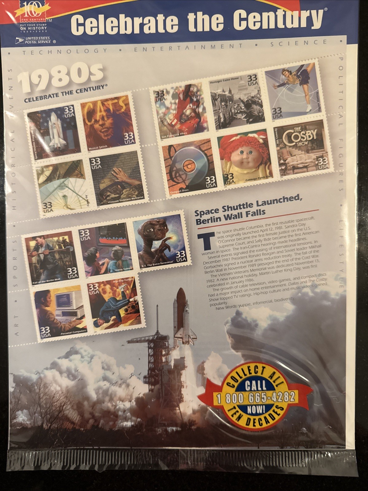 USPS CELEBRATE THE CENTURY 3182-3191 10 SHEET SET STAMPS 1900s – 1990s – Sealed