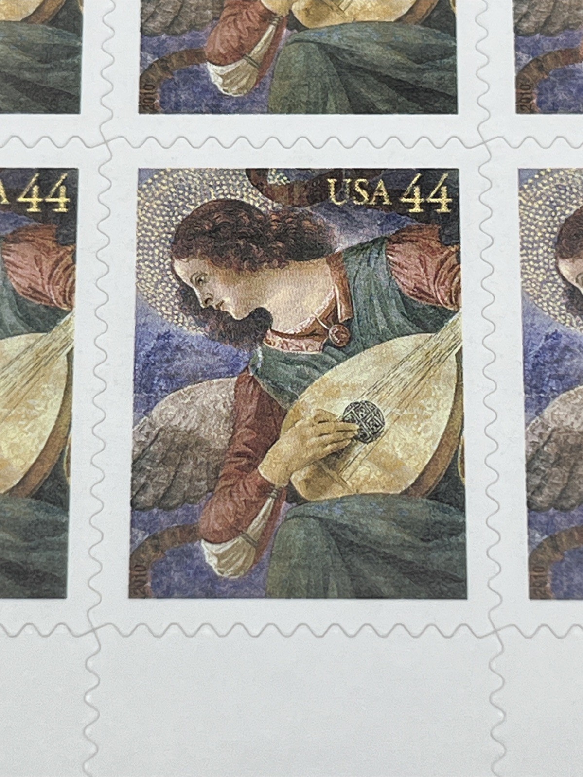 Scott #4477 44 cent Angel with Lute Sheet of 20 MNH