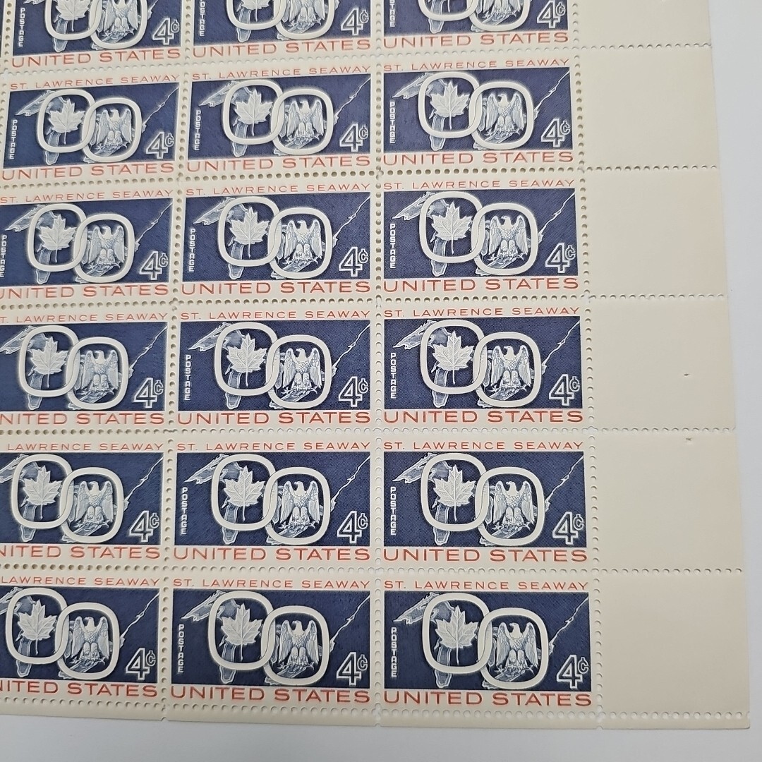 Stamp US Postage 4c 4 Cent Sheet OF 40 Stamps St Lawrence Seaway