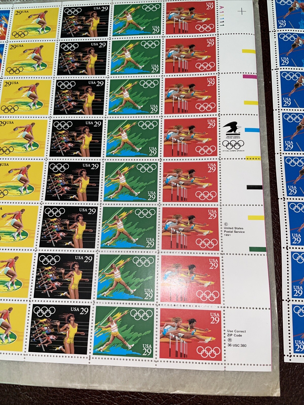 LOT 3 Sheets US SCOTT 2553 57 PANE OF 40 SUMMER OLYMPIC STAMPS .29 CENT FACE MNH