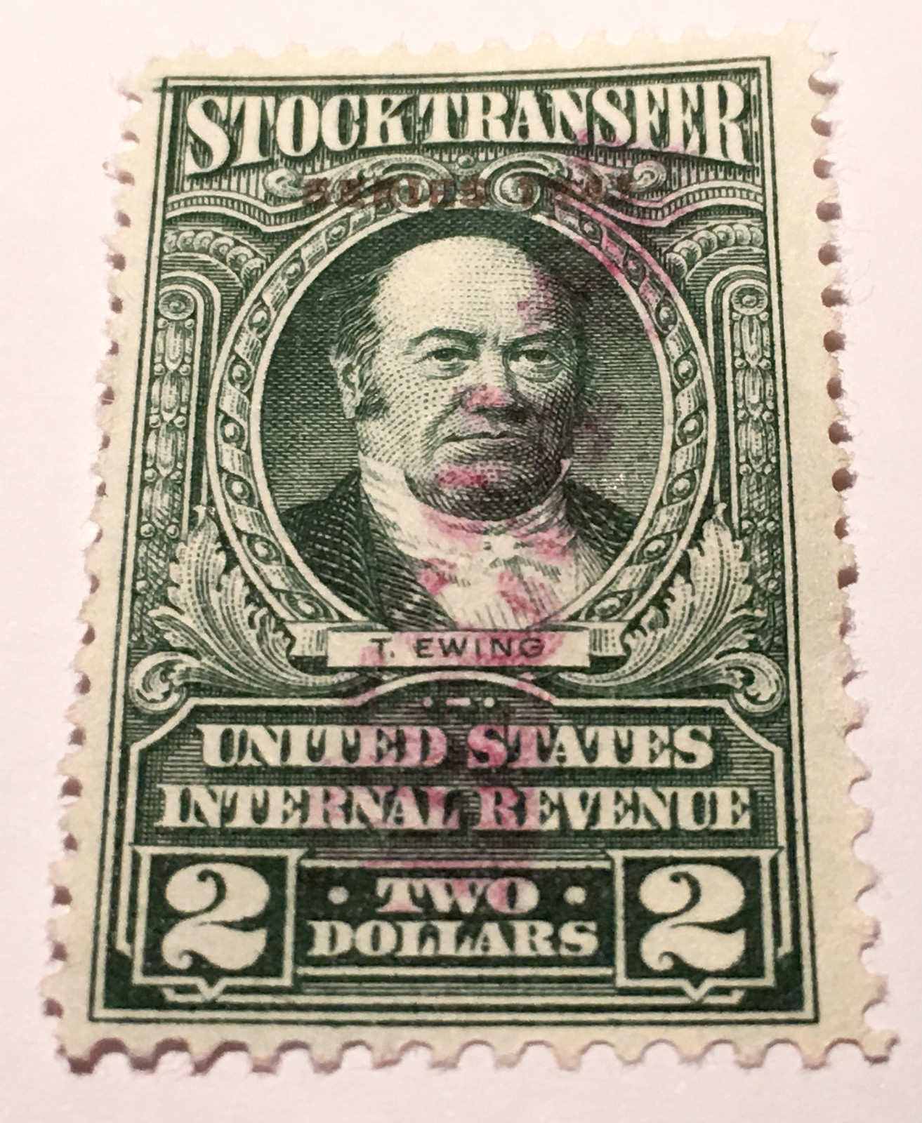 US REVENUE STOCK TRANSFER STAMP SCOTT # RD105