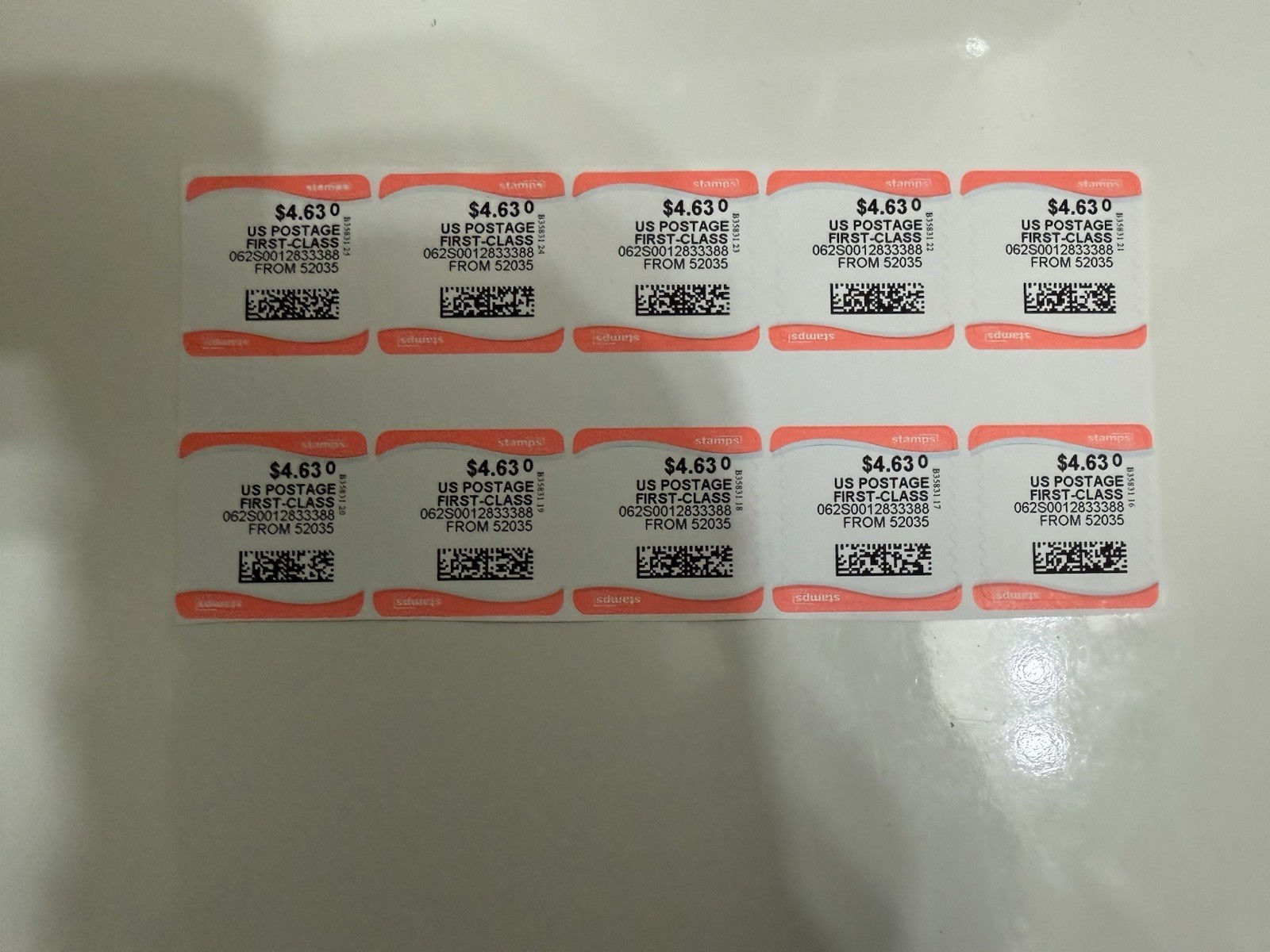 Discount Stamps 200 $4.63 Cents Face Value.
