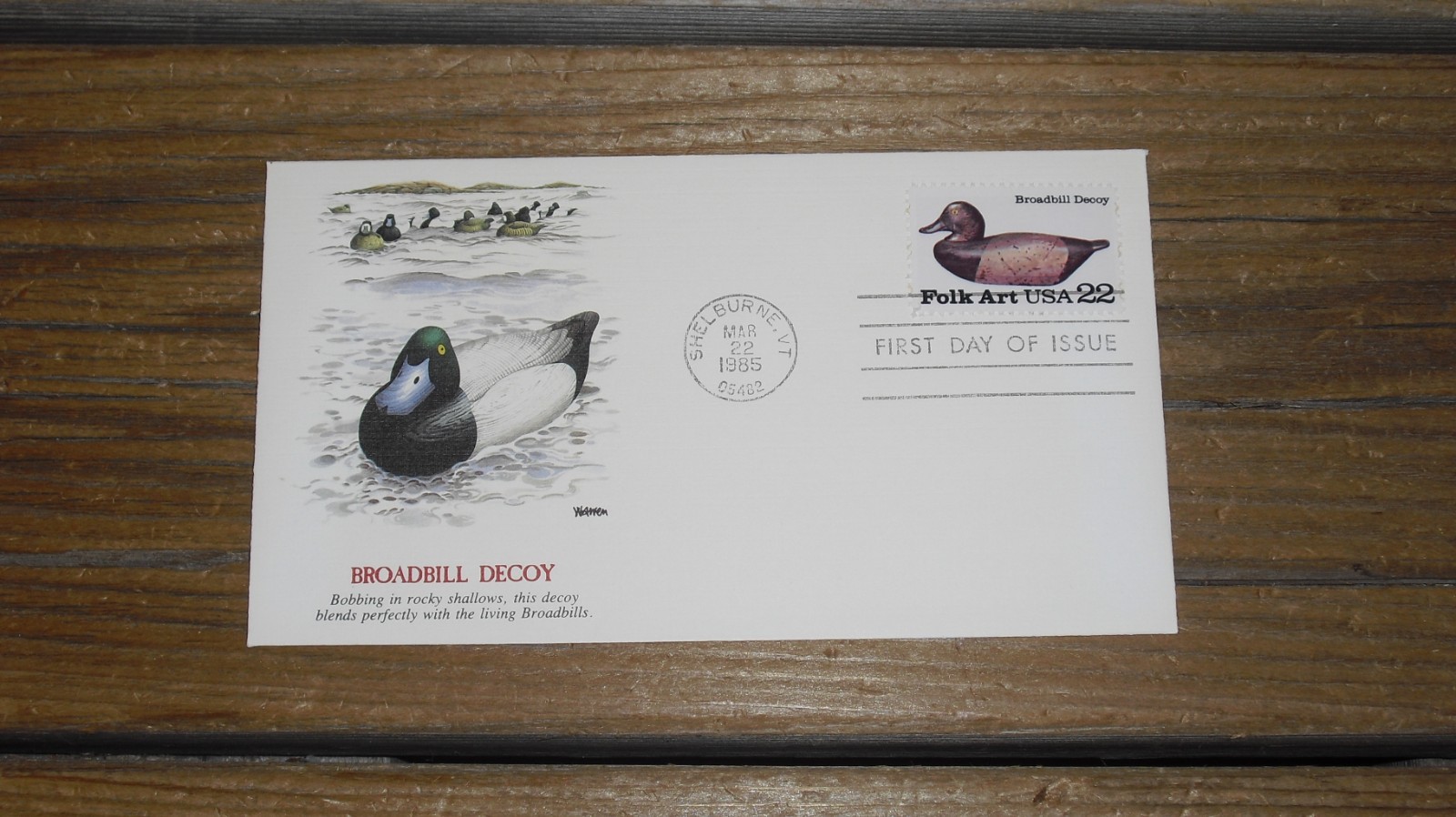 Vintage 1985 America’s Antique Duck Decoy Stamps First Day Covers (4) – Mint