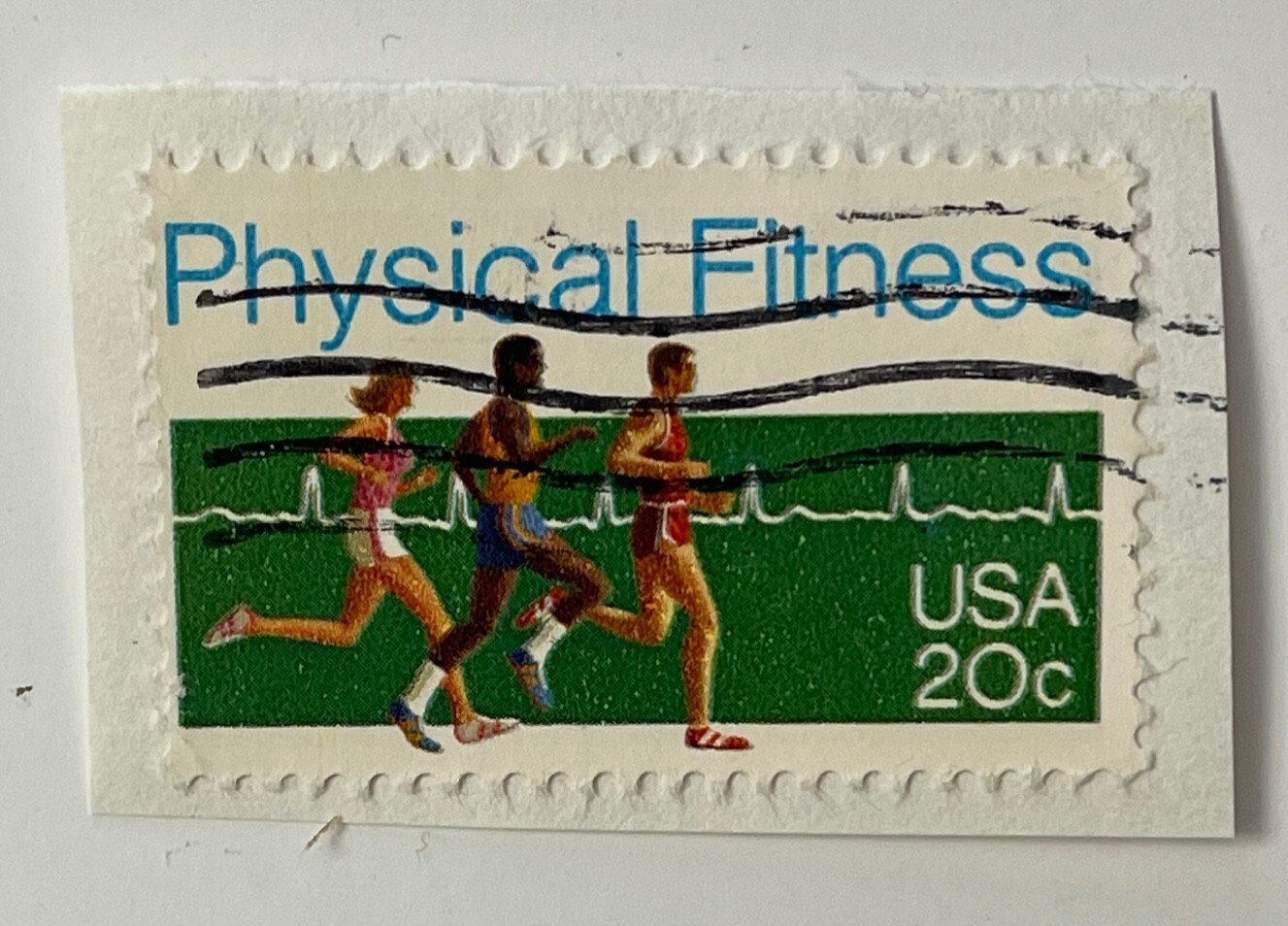 United States USA Postage Stamp 20 Cents Physical Fitness Canceled