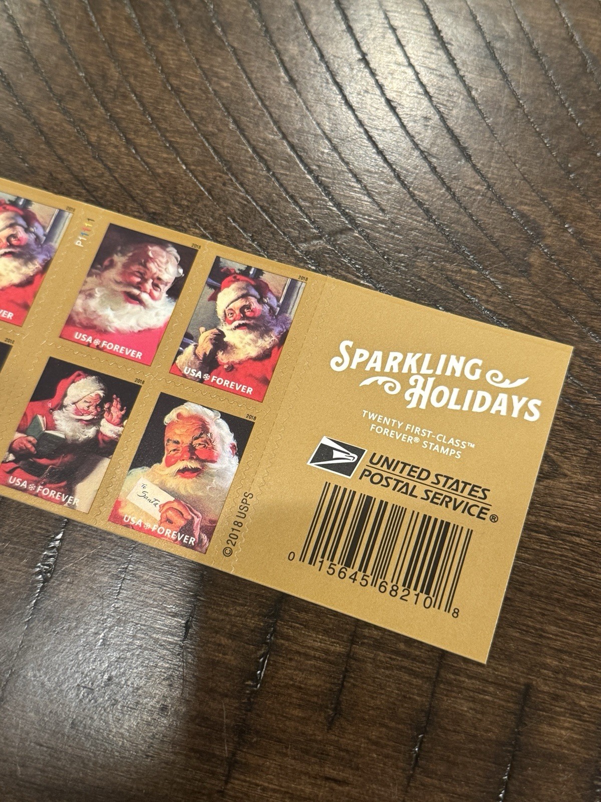 NEW MINT 2018 USA #5332-5335 Forever Sparkling Holidays Santa Booklet 20 Stamps