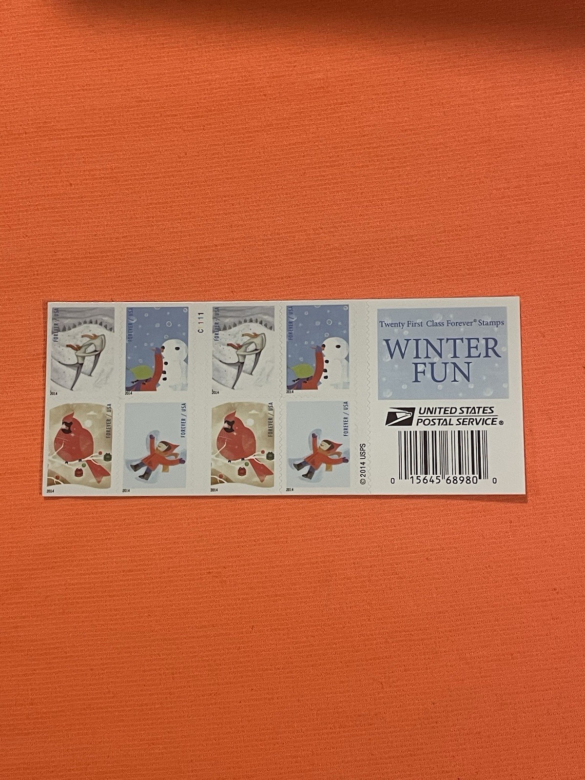 USPS Forever Stamps – Winter Fun (2014) Single Stamp Random MNH First Class