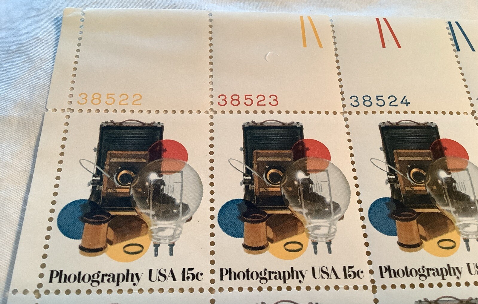 Sheet of 12 USPS 15 Cent Stamps – Photography Camera – Scott 1758