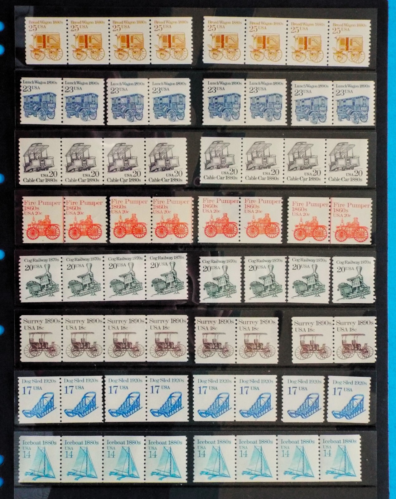 US Postage Stamps Face Value $45+ Unused Lot #125 Sheets Blocks Transportation