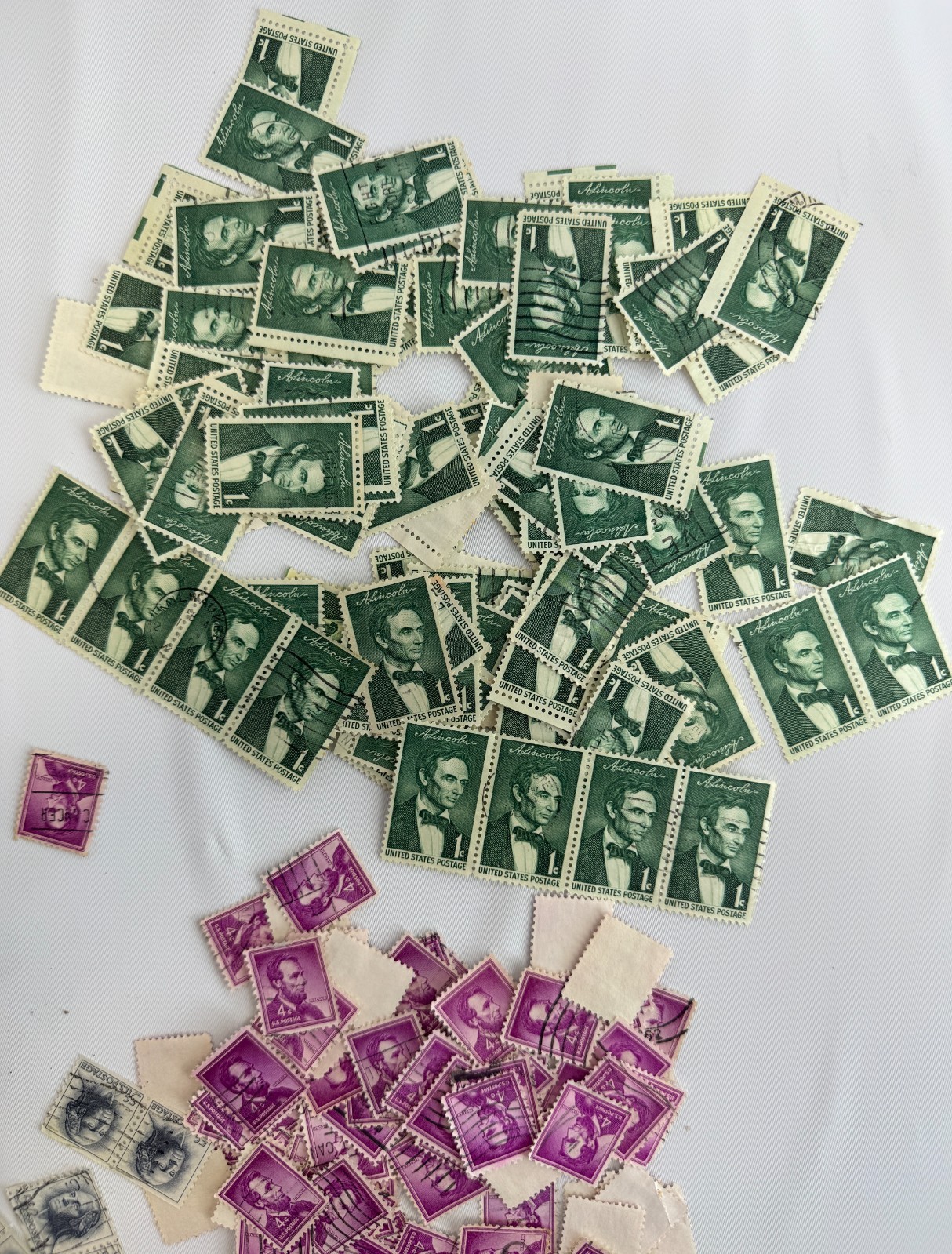 Cancelled Vintage US Presidential Definitive Stamp Lot 4 types
