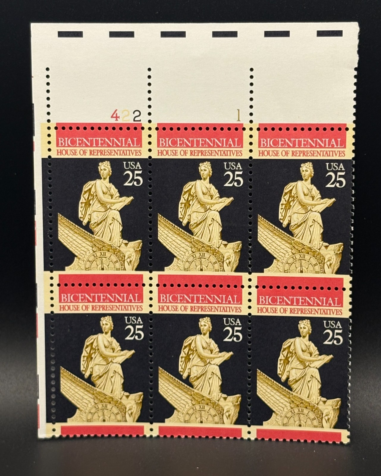 Multiple sets of Plate Block US Postage Stamps from the 90s (2)