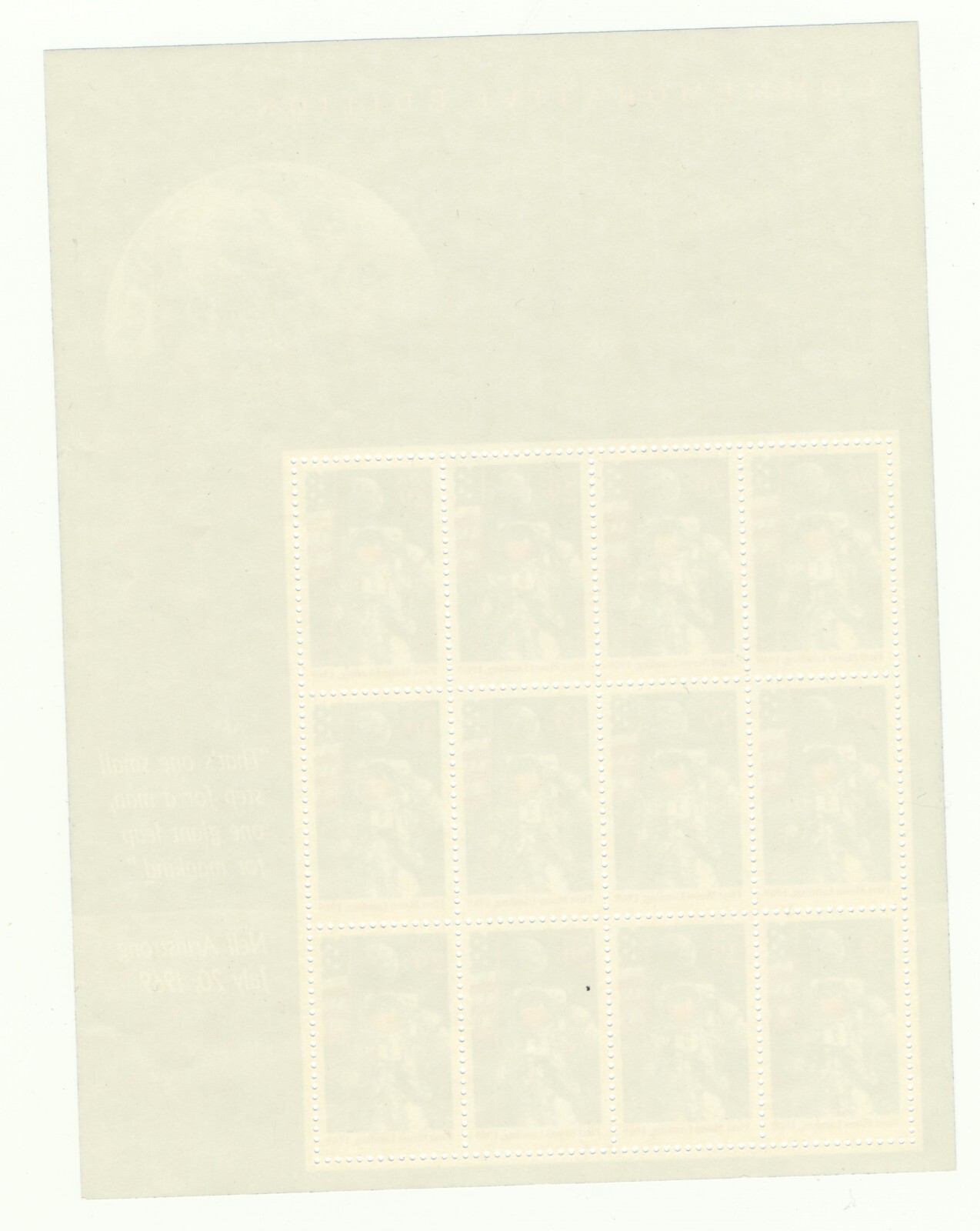 Lot Of 4 25th ANNIVERSARY OF THE FIRST MOON LANDING 29¢ US STAMP Sheets #2841