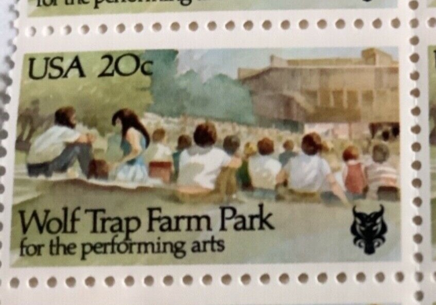 Wolf Trap Farm stamps 20c Scott catalog #2018  very good condition 