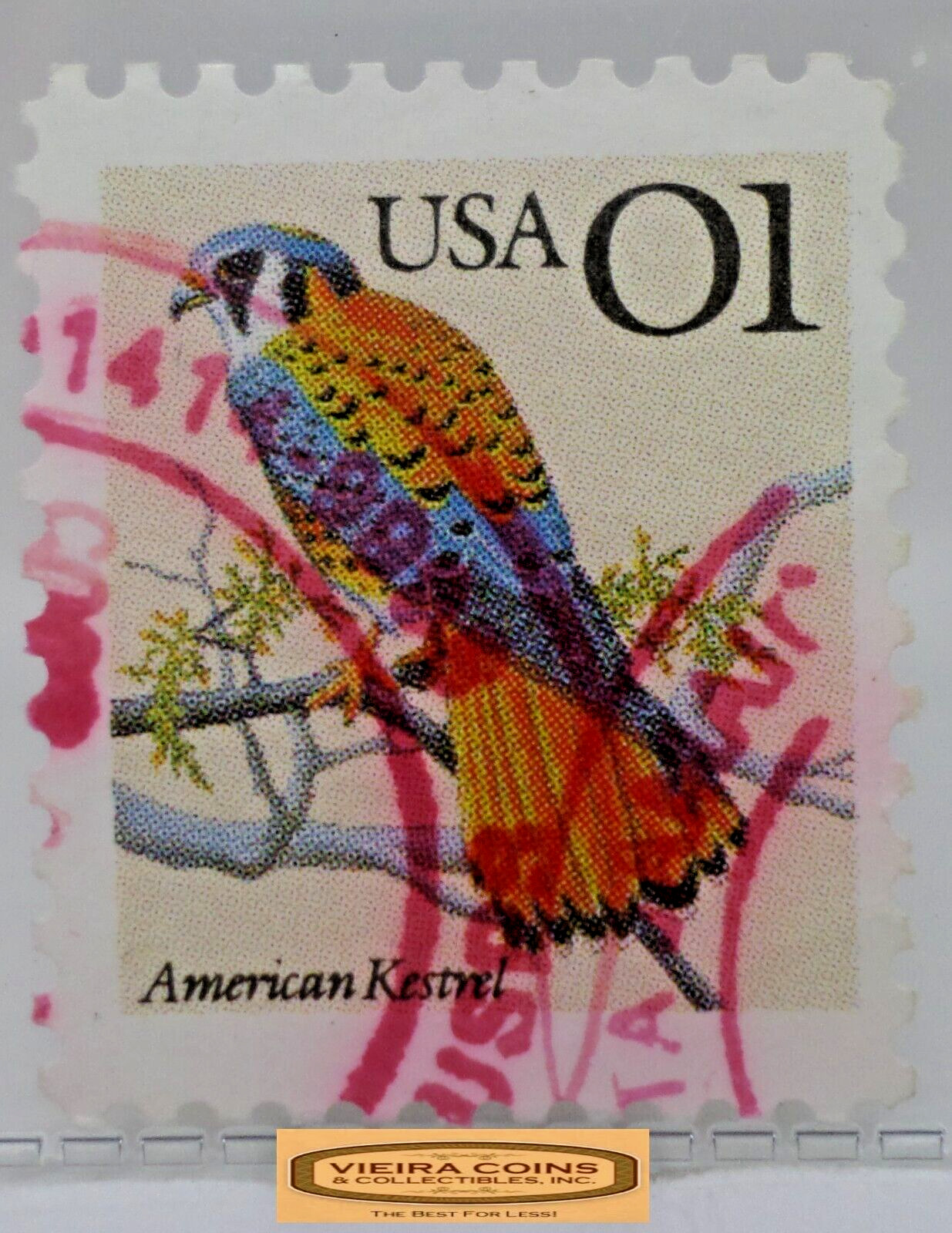 USA American Kestrel 1 Cent Stamp – #S41519NQ