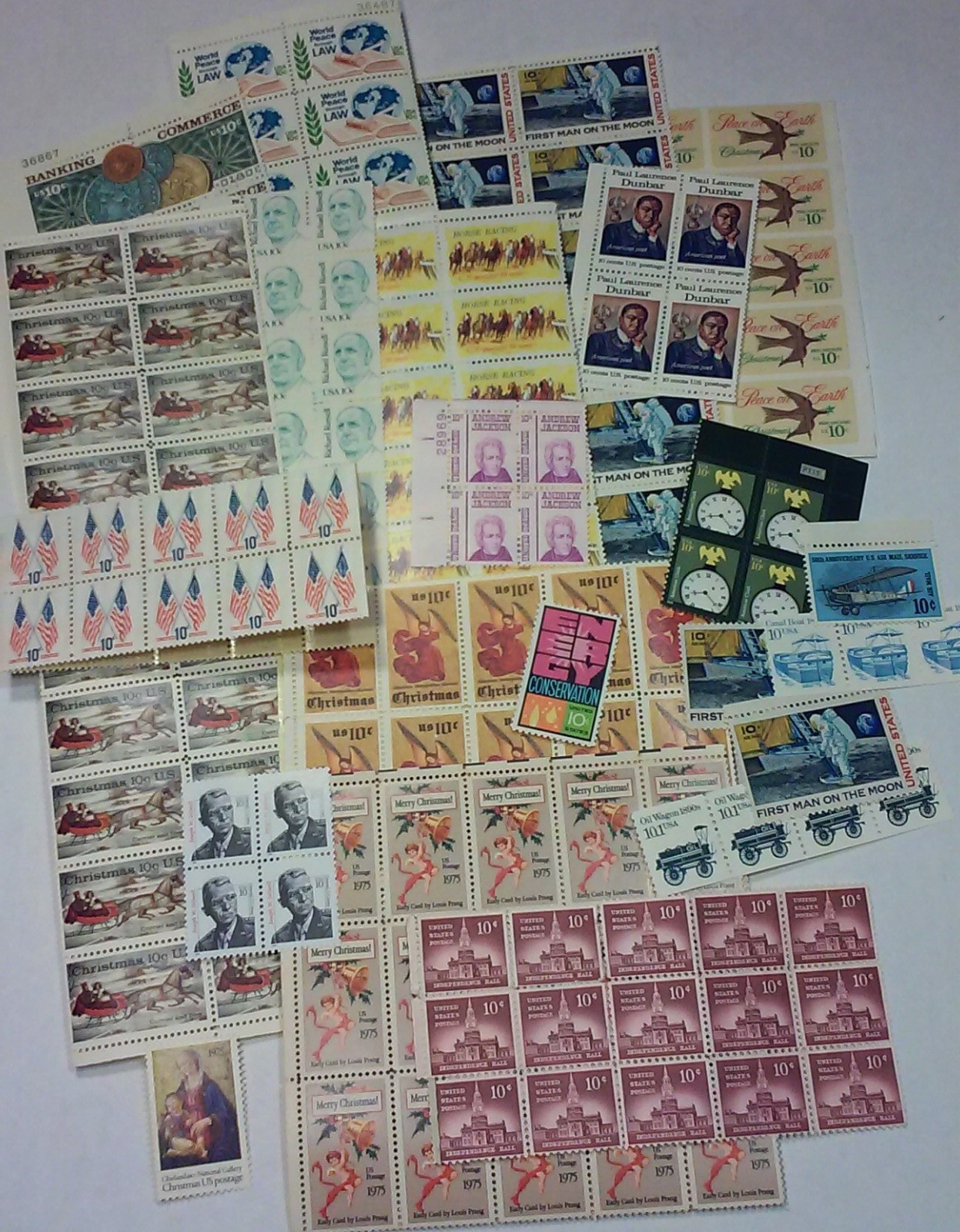 Usable 200 Assorted Mixed Multiples & Singles of 10¢ US Postage Stamps FV $20.00
