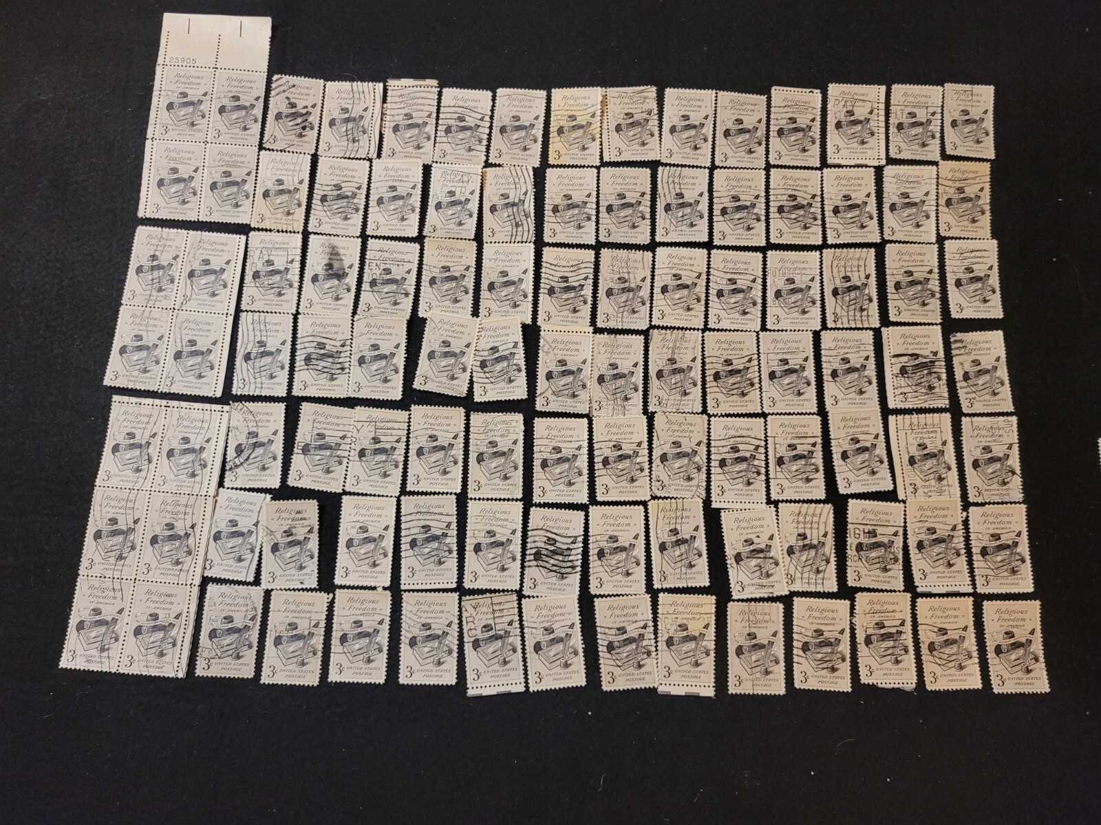 # 1099 – 1957 3¢ Religious Freedom Flushing Remonst Used 1 Stamp + 2 FREE Stamps