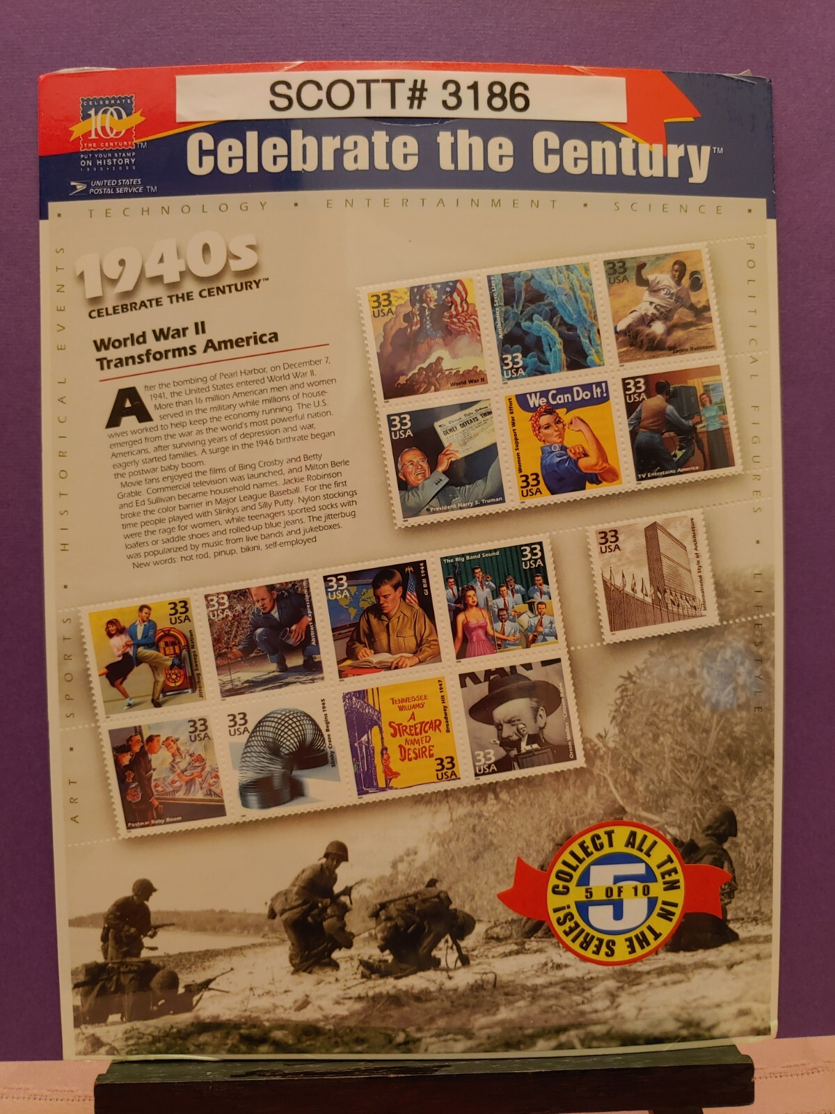 Scott # 3186 Celebrate the Century 1940’s – USPS Postage Stamps