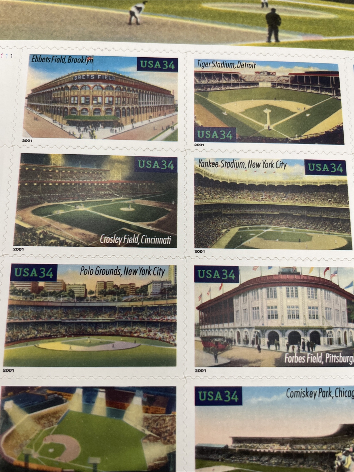2000 USPS Stamps BASEBALL’S LEGENDARY PLAYING FIELDS 20 @ 34c ~ MNH ~ Scott 3997