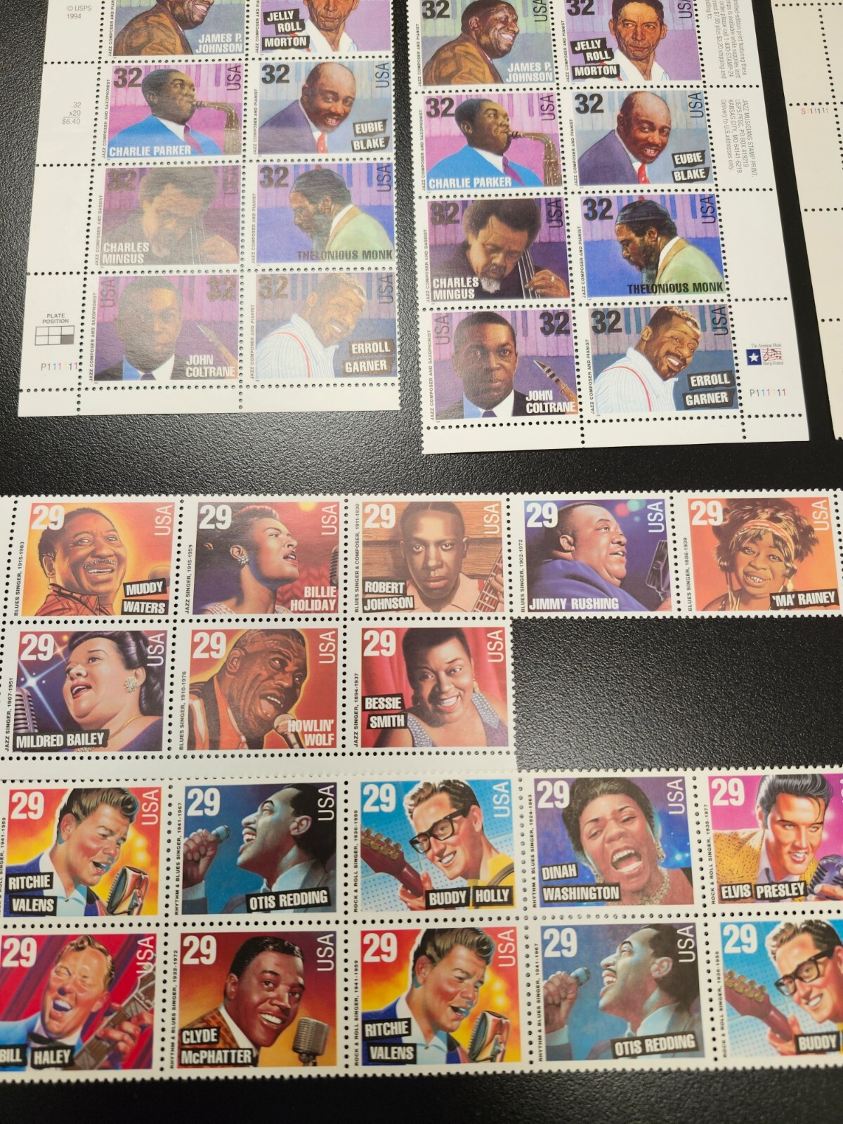 Collectors Lot of Jazz Singers/Popular Singers Postal Stamps – NEW – not hinged