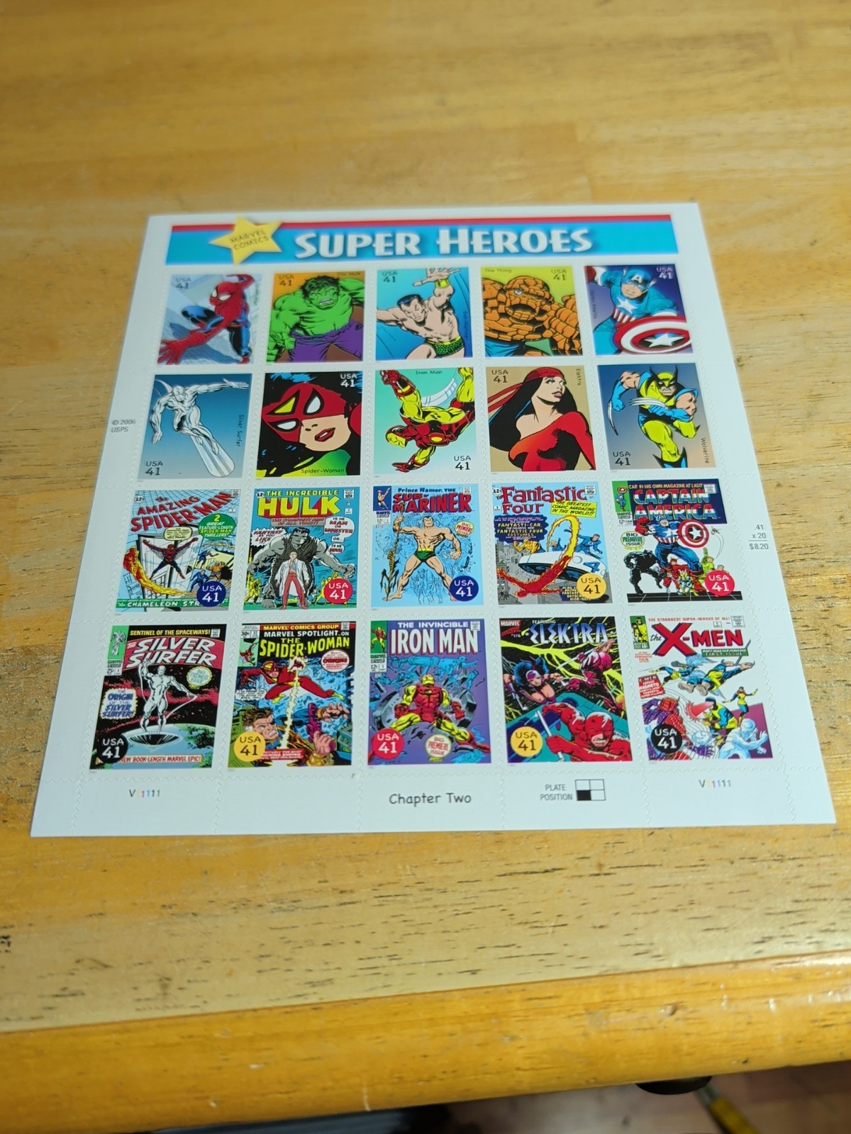 US SCOTT 4159 SHEET OF 20 SUPER HEROES STAMPS 41 CENT FACE MNH