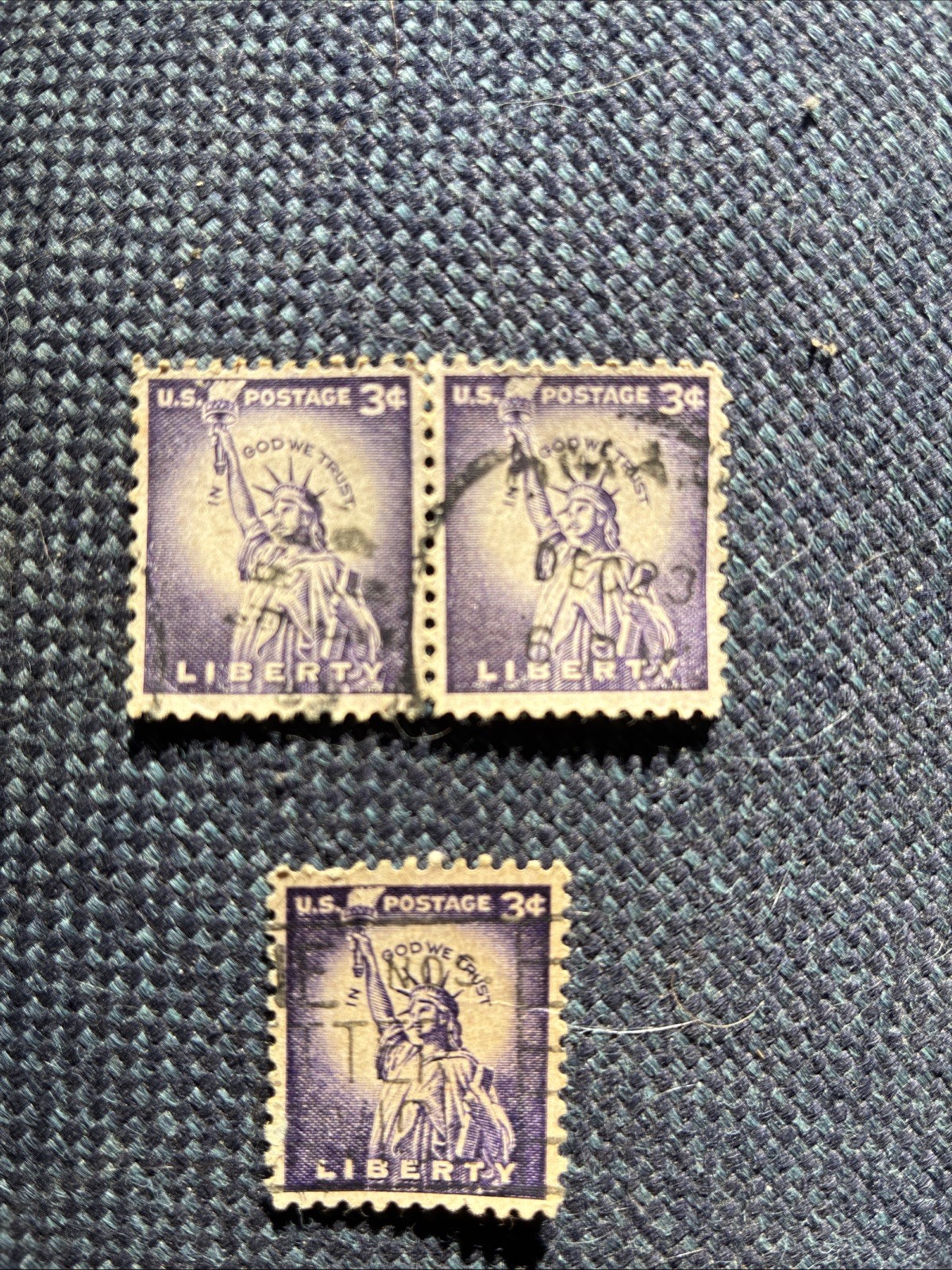 Vintage Rare 1932 US 3 Cent George Washington Stamp | Purple / Violet #S