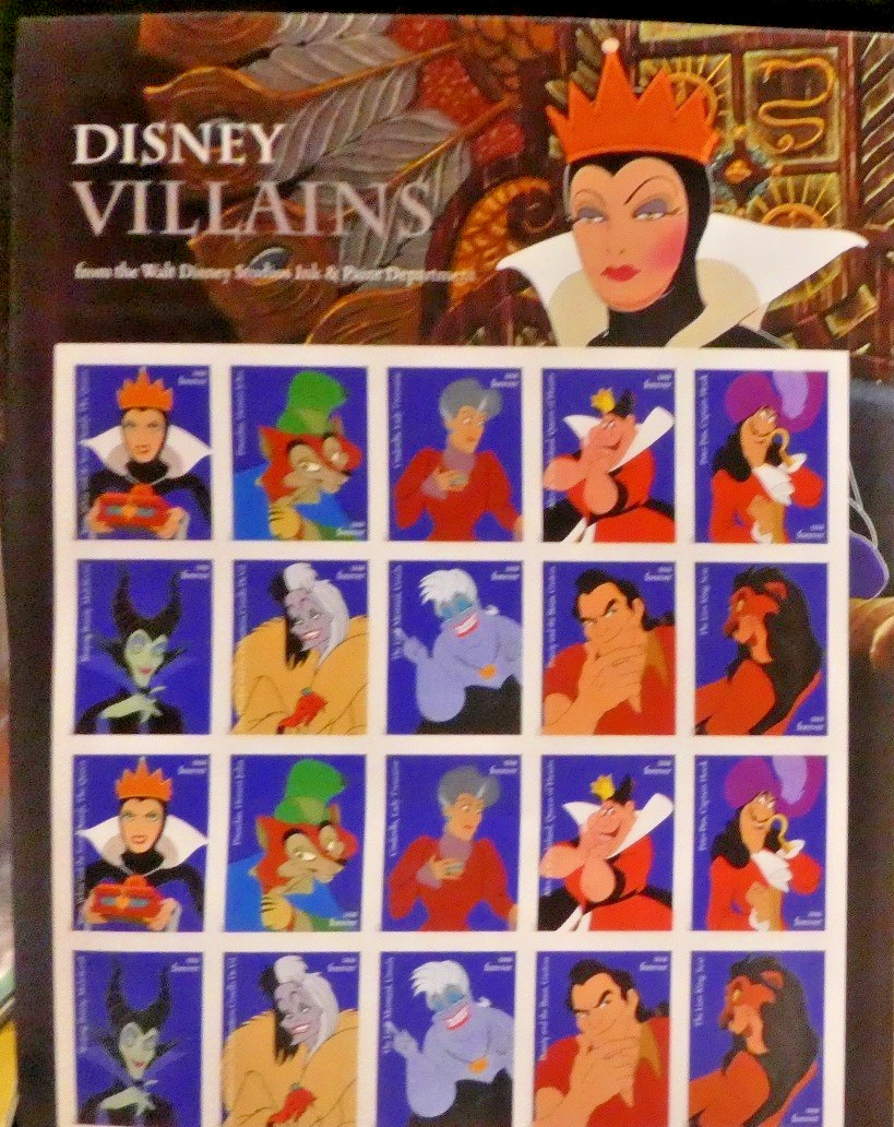 Disney Villains Full Sheet of 20 Forever Stamps NEW MNH