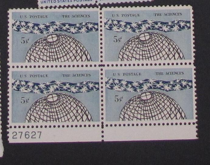 Lot of 10 US 4 and 5 Cent Postage Stamps 1958-1966