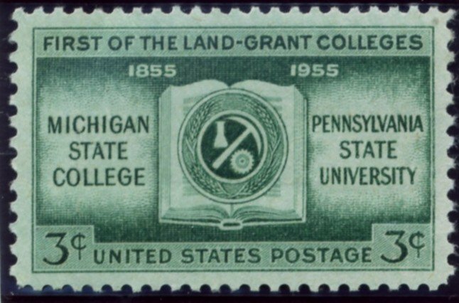 USA 1955 – First of the Land Grant Colleges, 1855-1955–PENN ST./MICH. ST. #1065