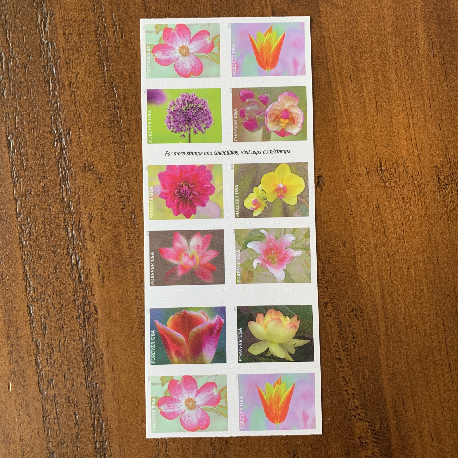 USPS Garden Beauty Forever Postage Stamps Full Booklet of 20 Free Shipping