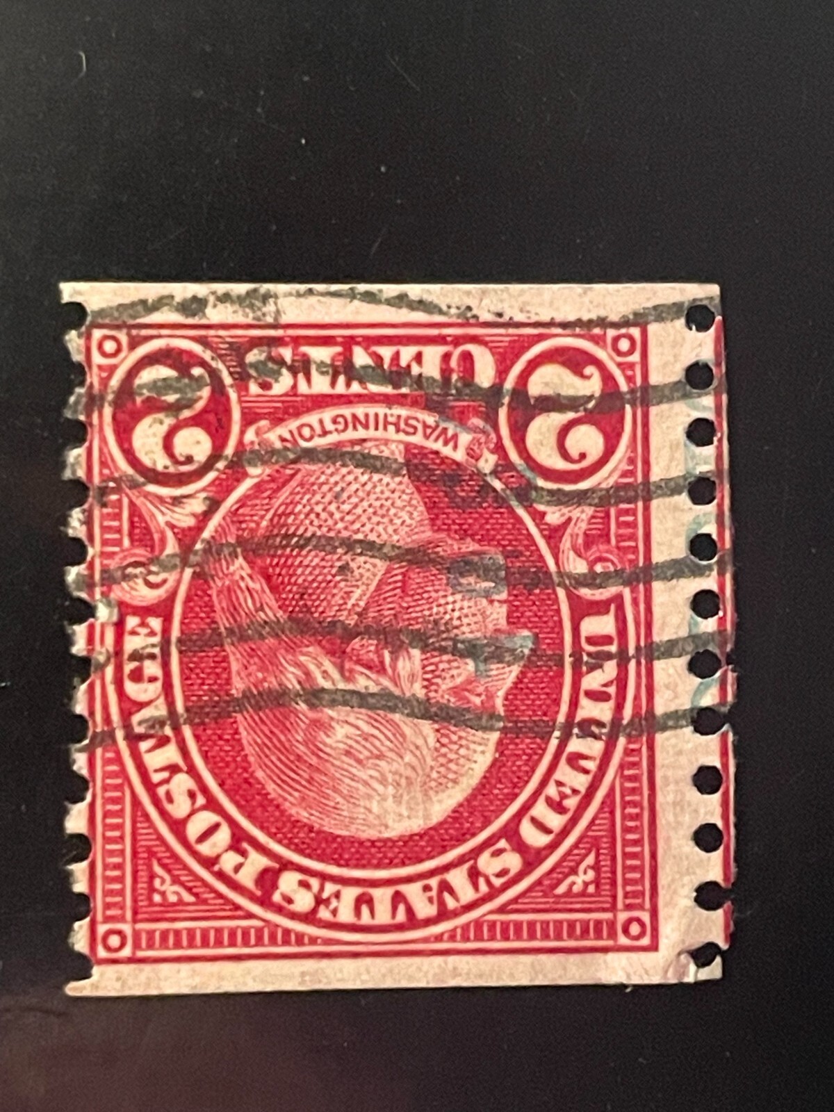 George Washington 2Cents. Very good condition. With number Postage stamp.
