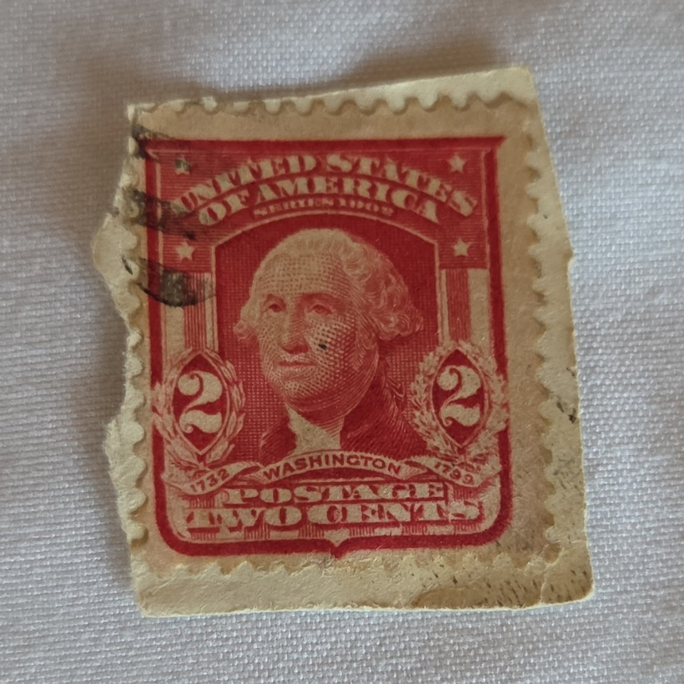 United States 2 Cent George Washington Red Used Postage Stamp Single