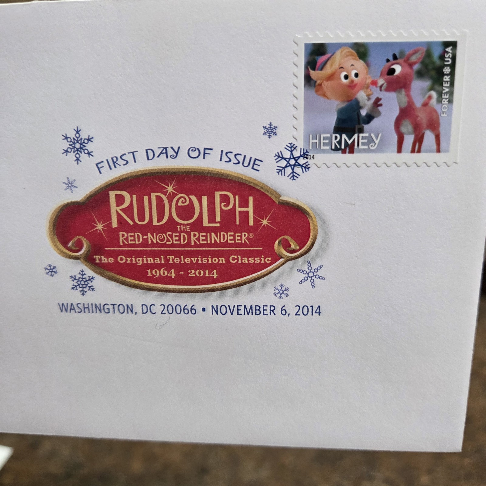 Rudolph the Red-Nosed Reindeer postage stamps first day cover 11/06/2014 set 4