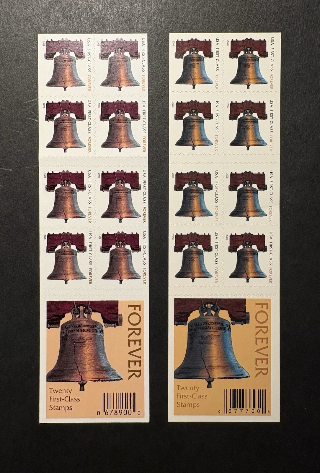 USPS 2007 Liberty Bell 2 Booklets Of 20 Stamps For Total 40 Stamps Free Shipping