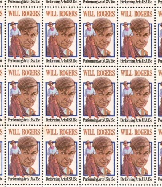 United States 15¢ Will Rogers Postage Stamp #1801 Pack of 100