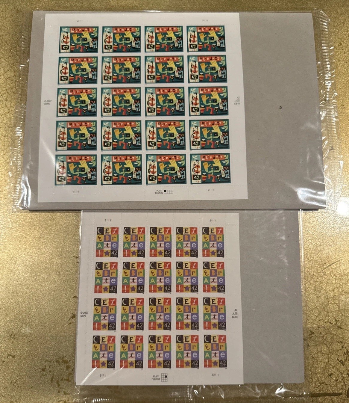 CELEBRATE + LATIN JAZZ STAMP (Both 42 Cents – 2007)