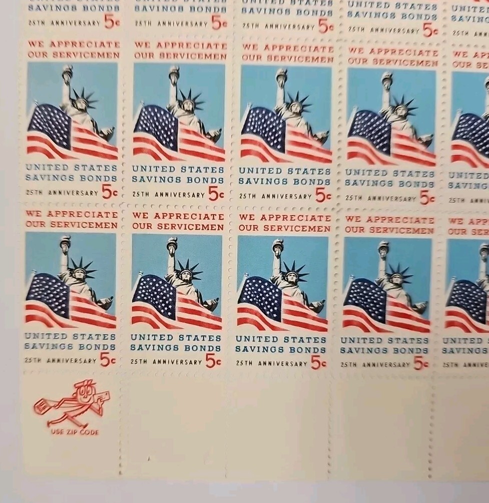 Stamp US Postage 5c 5 Cent Sheet OF 50 Stamps We Appreciate Our Servicmen