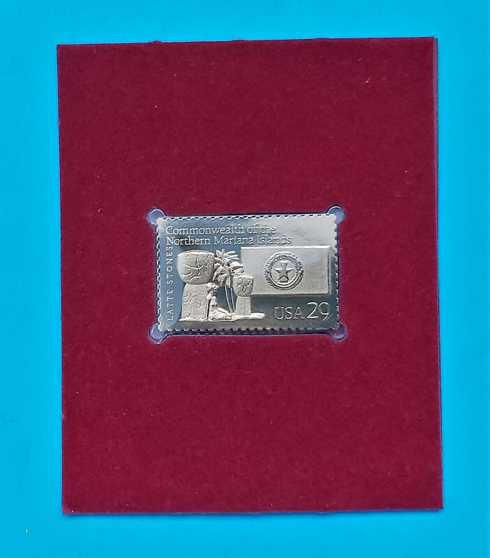2 US Commonwealth 1st DAY ISSUE 29 & 33 CENT STAMP GOLD Northern Mariana Islands