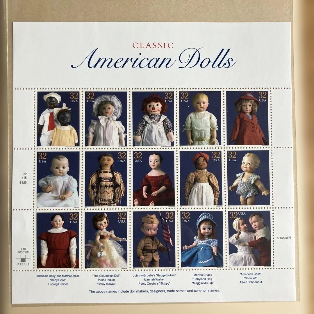 Classic American Dolls stamp sheet