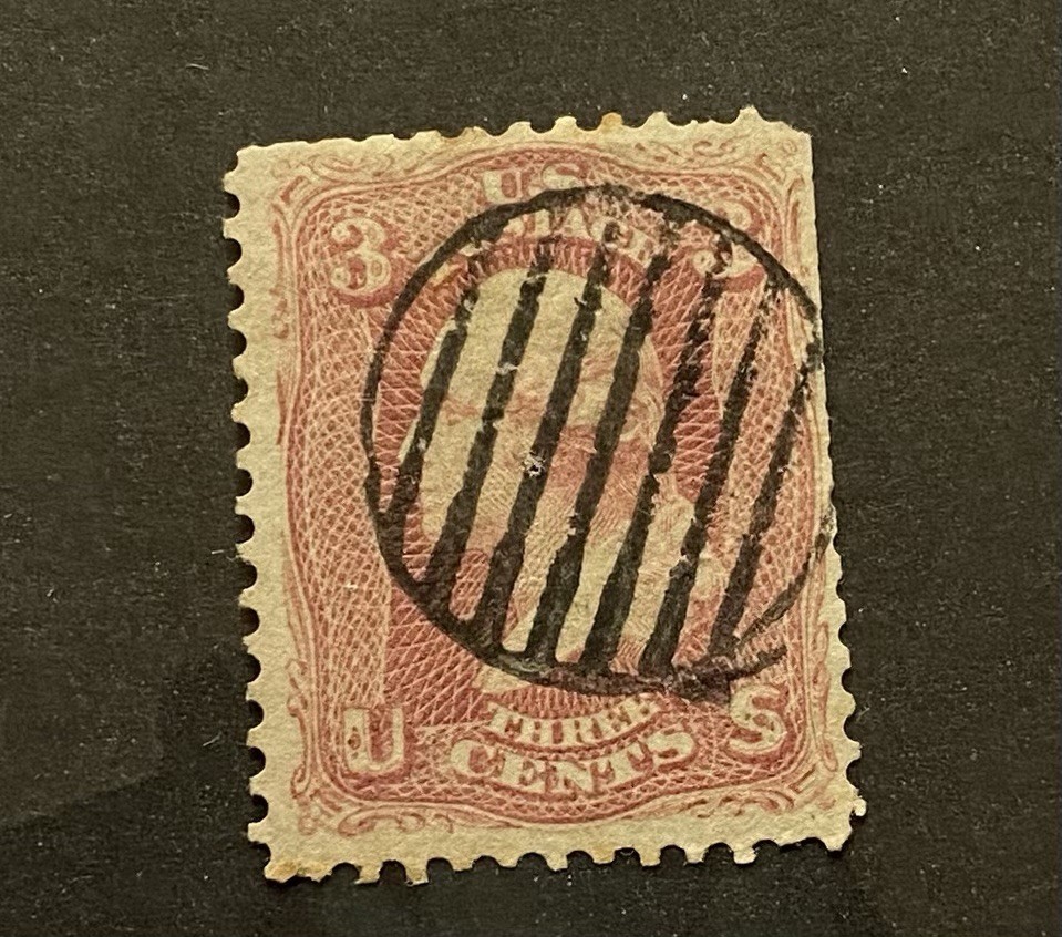 US Early stamps 1800’s Sc #65 fancy cancel good deal!