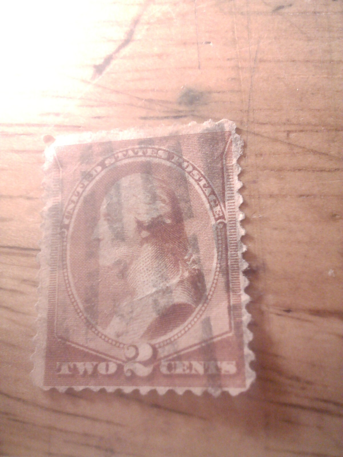 1883 2¢ George Washington. Red-brown