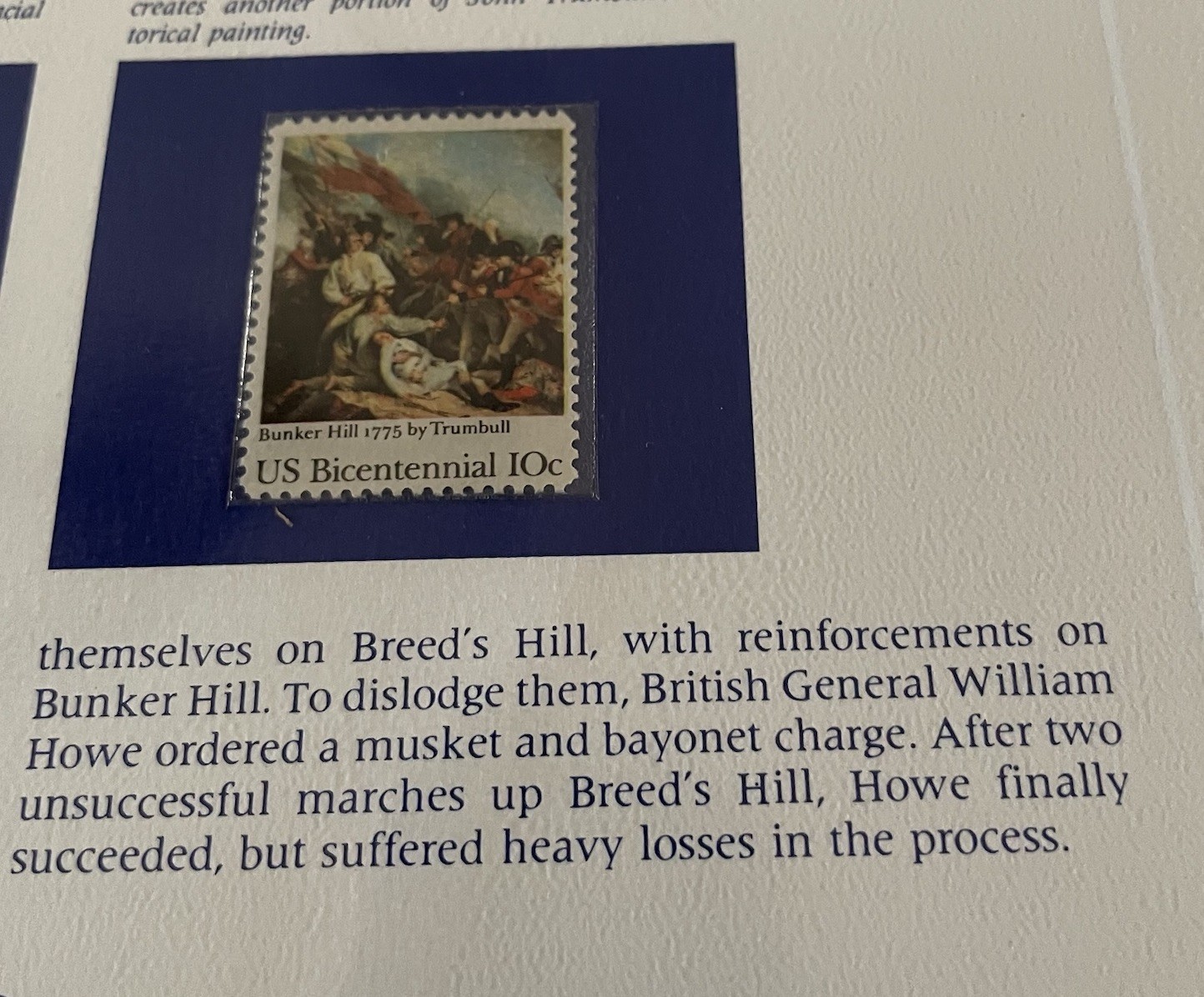 USA Stamp Series Panel Bunker Hill Postal Commemorative Society Pg 9