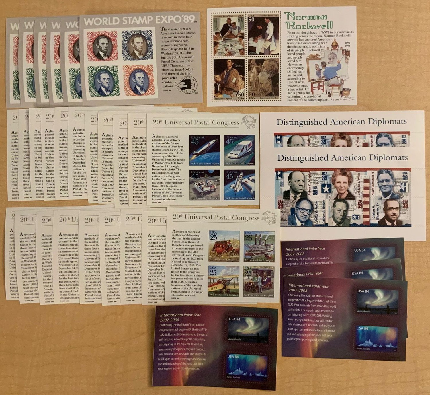 Modern Souvenir Sheet Inventory Group Face Value $63.80 – Stuart Katz