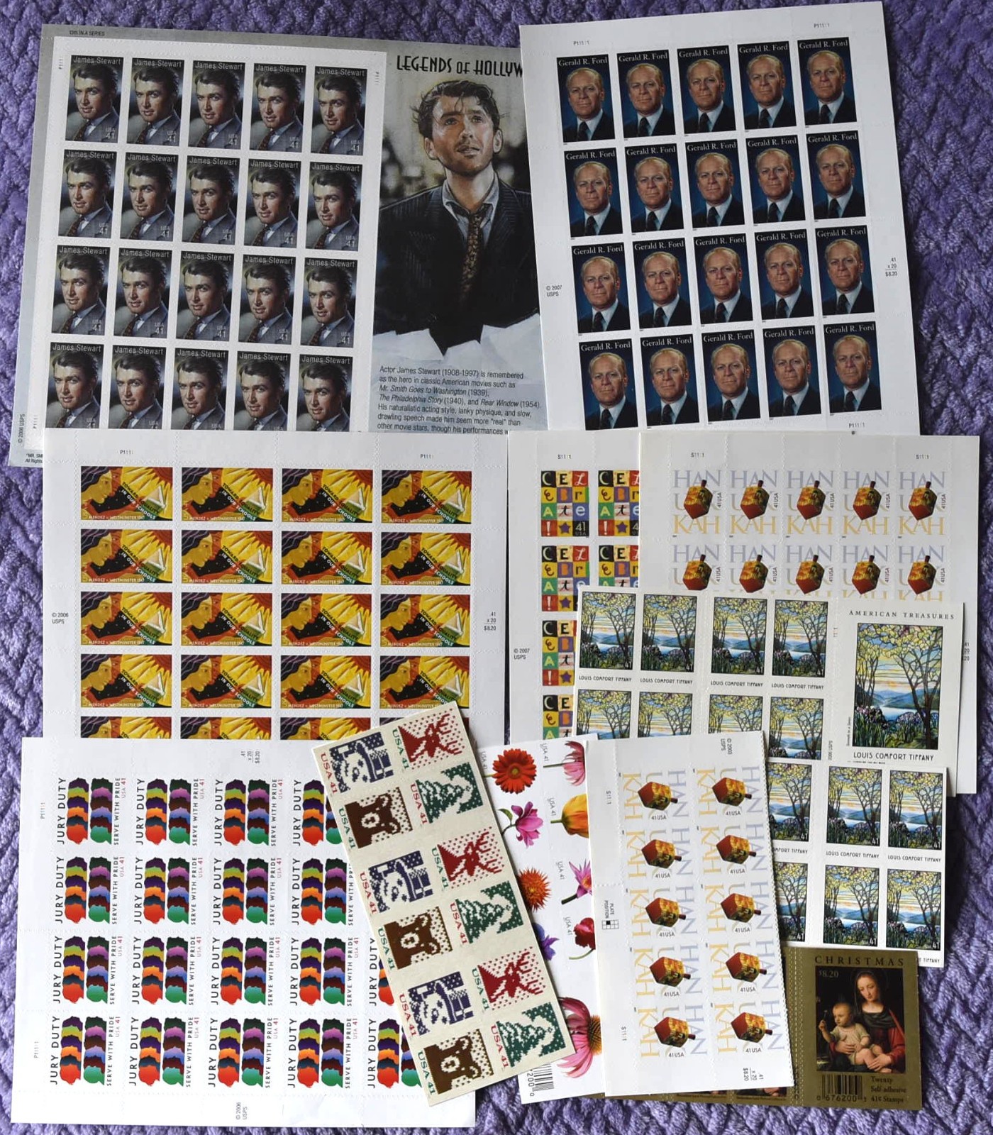 US Mint Never Hinged with Original Gum Stamp Collection FV $4417 22-45 Cents