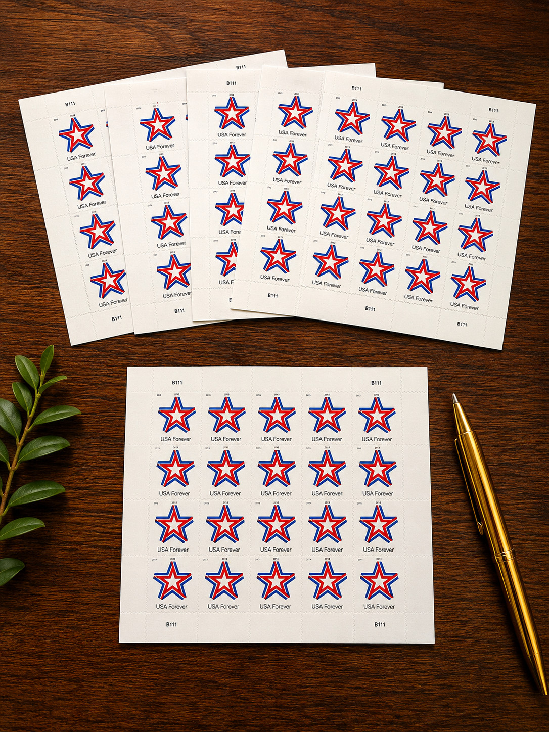 100 Genuine USPS Forever Stamps Unused 5 Sheets of 20 Booklet of 100