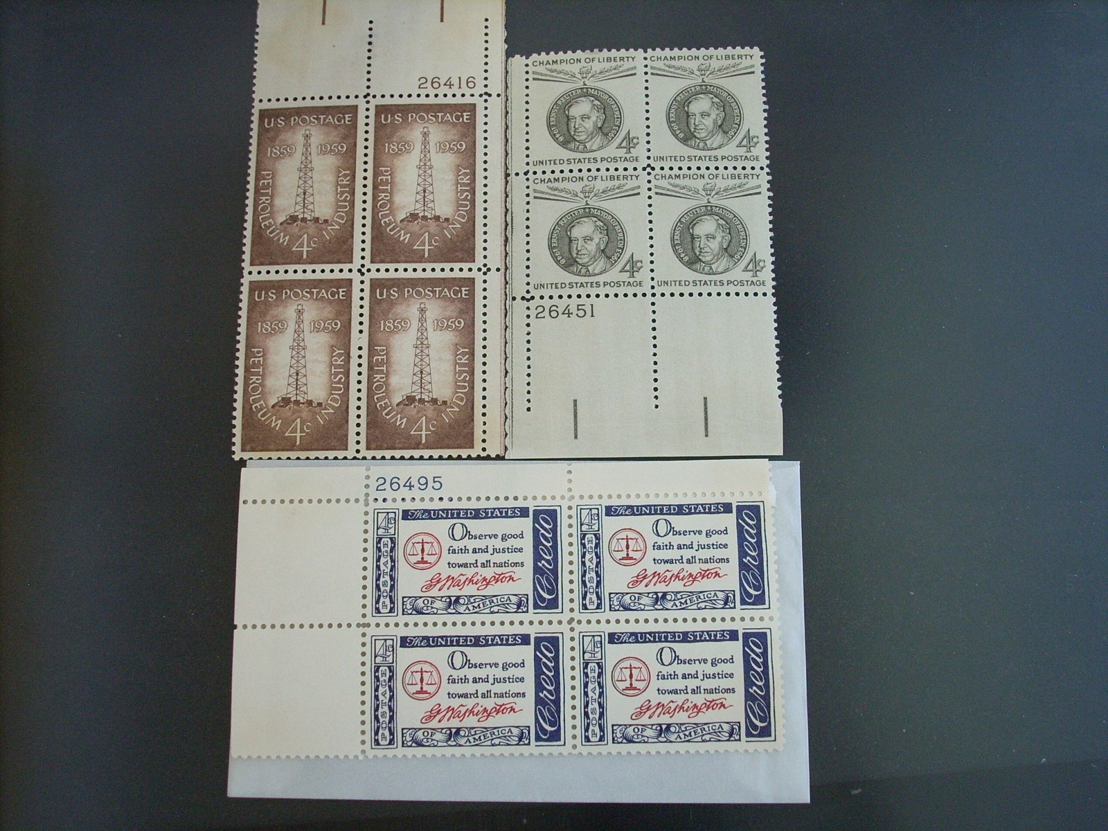 U.S.SCOTT #1134,36,39-4 CENT PLATE BLOCK,UNUSUAL F/ALL 4 TO BE WELL CENTER,MNHOG