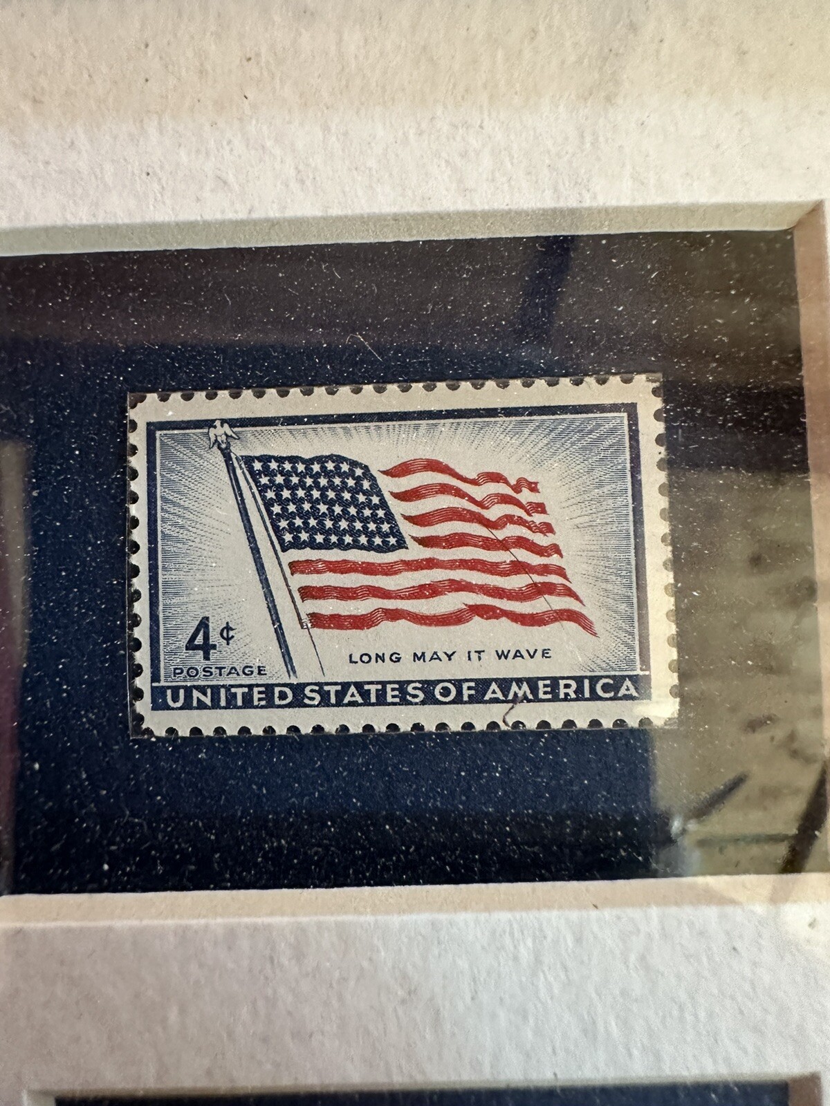 USPS 4c Us Flag Long May It Wave Framed Edition Postage Stamp