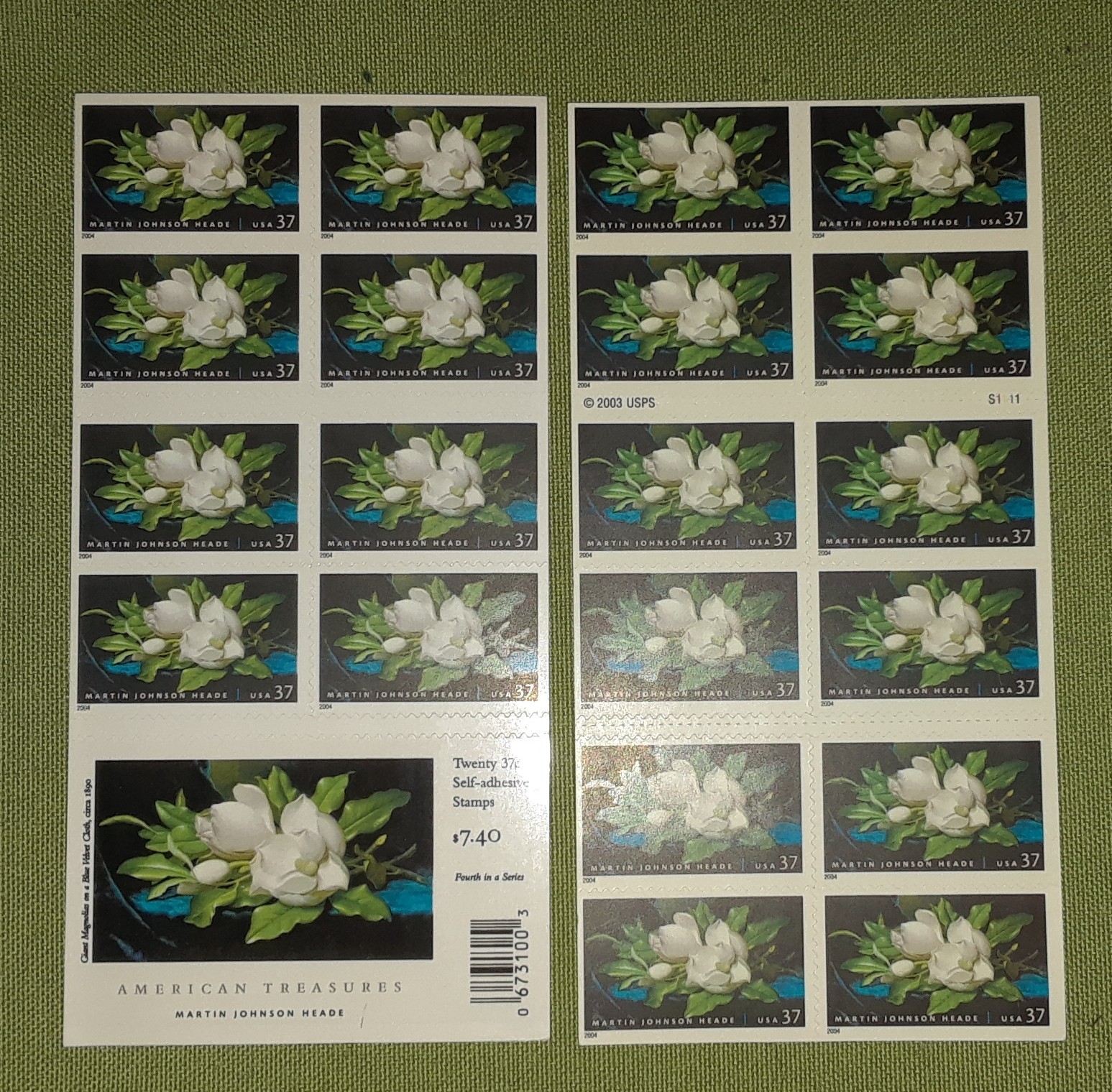 Two Sheets x 20 = 40 of 80¢ Mount MT McKINLEY (Denali) US Stamps. USA Sc # C137